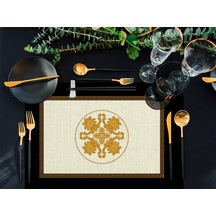 Figüratif Gold Amerikan Servis 4'lü Set Çok Renkli