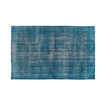 El Dokuması Vintage Yün-pamuk Turkuaz Halı 8013 170 X 270 Cm
