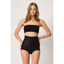 Siyah Mı Emay 2842 Lazer Dantelli Slip Korse Siyah