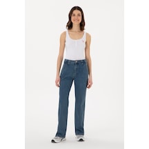 U.S. Polo Assn. Kadın Mavi Cargofit Jean Pantolon 50304325-DN0022