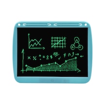 Mufunye 15 İnç Renkli Elektronik Çizim Tahtası, Çift Kalemli Monokrom Model Mavi Mavi