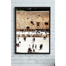 Pster9748 Ağlama Duvarı Kutsal Mekan Çerçeveli Tablo 50x70cm 7/8 Yaş