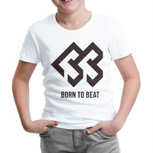Born To Beat - Logo Beyaz Çocuk Tshirt