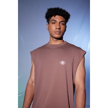Woof Gym Connected By The Mindset Baskı Tank Top (Kakao) Kahverengi