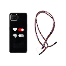 Oppo A73 Kılıf Rasta Boyun Askılı Love Brain 1722