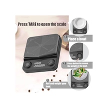 Oldfriend Caıjıa Hassas Mutfak Terazisi 0.1g Mini Digital Kahve Terazisi Zamanlayıcılı Siyah 6.61lb Siyah 6.61lb/0.1g
