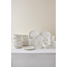 Karaca Earth Collection Atlantic 55 Parça 12 Kişilik Yemek Takımı Beyaz