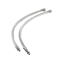 Batarya Flex Hortum 3/8-M10 100 CM Kısa Uç Krom