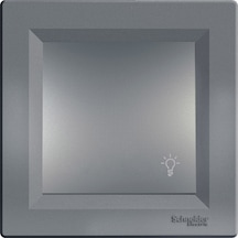 Schneider Asfora Plus Çelik Light Yaylı Anahtar Çerçeveli - EPH07