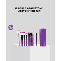 Mey İthalat 12 Li Profesyonel Makyaj Fırça Seti Ultra Yumuşak Sentetik Kıllı