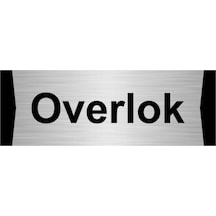 Overlok 10x20cm Gümüş Renk Metal Yönlendirme Levhası