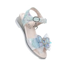 Pige Fiyonklu Kız Çocuk Sandalet Ayakkabı Mavi