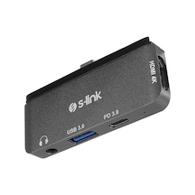 S-link Swv-usbc035 Type-c To Hdmı + Pd + Usb 3.0 3.5mm Aux Port Çevirici Adaptör