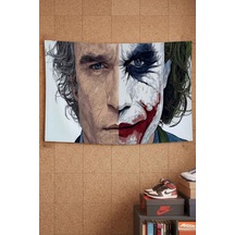 Joker Erkek Portresi Dekoratif Duvar Örtüsü Duvar Halısı Beyaz