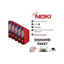 Noki Geniş Klasör Çıtalı – Kırmızı Renk 5’li Paket