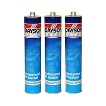 Extra Mastik Poliüretan Gri Silikon Pu 280 Ml Çelik Silikon Başlıklı Renk Gri 3 Adet Gri Gri