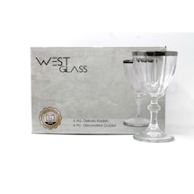 WestGlass W440113P Diamon Platin Kaplama Ayaklı Kahve Yanı Bardağ