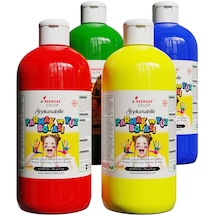 Ana Renkler Parmak Boyası 4'lü Set 4x500gr Yıkanabilir, Toksik İçermez, Çocuk Okul Kreş İçin