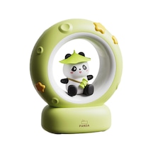 Suntek Çocuklar Gece Lambası Kreş Lambası, Dokunun Kontrol Yeşil Panda Çok Renkli