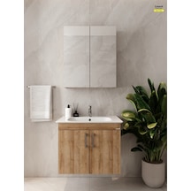 E10 65 Cm Everest Kapaklı Lavabo Dolabı İkili Set
