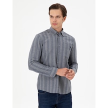 U.s. Polo Assn. Erkek Koyu Mavi Gömlek Desenli 50293467-vr032 Koyu Mavi