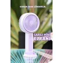 Telefon Standlı Taşınabilir El Masa Fanı - Mini Vantilatör Masaüstü Şarjlı Soğutucu