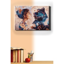 Webstyle Sayılarla Boyama Seti Kasnaklı Panter Ve Kadın 50 X 65 Cm