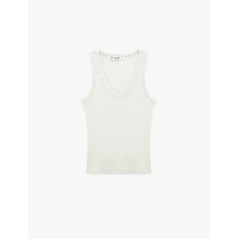 Koton Kaşkorse Modal Karışımlı V Yaka Kolsuz Slim Fit Atlet Ekru 6sal30273ık