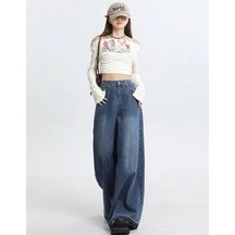 Y2k Oversize Buggy Geniş Ve Düz Çıkan Kot Pantolonlar 431616203 Mavi