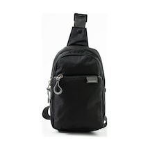 Sanmorris Unisex Paraşüt Kumaş Suya Dayanıklı 4 Bölmeli Body Bag Siyah