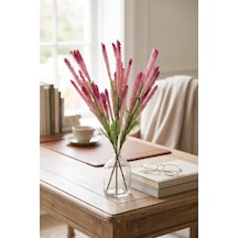 Yapay Çiçek Lateks Köpük Pembe Koyu Lavanta Dalı 35cm Dekoratif Çiçek