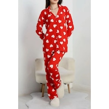 Seka Store Seka Milan Düğmeli Pijama Takımı Kırmızıkalp - 50750.1048. Çok Renkli