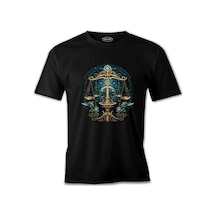 Burçlar - Terazi Siyah Erkek Tshirt 001