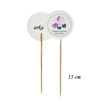 15 Cm Uzun Kürdan - 20 Adet Avukatlar Gününüz Kutlu Olsun Baskılı Kürdan -5
