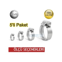 Paslanmaz Çelik 5'Li Hortum Kelepçesi A2 304 Kalite