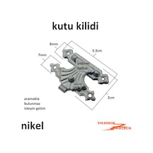 Kutu Kilidi Dekoratif Klips Nikel Krom Sandık Kilidi Hobi Kilit E