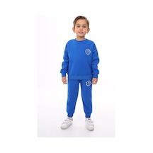 Toontoy Kids Toontoy Erkek Çocuk Nakışlı Eşofman Takım Saks Mavisi