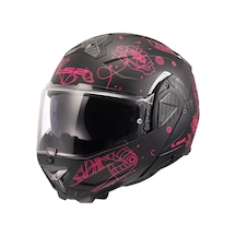 Ls2 Advant 2 Sophia Çene Açılır Kask Siyah - Pembe