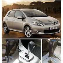 Toyota Uyumlu Auris 2007/12 Otomatik Vites Kılıfı El Yapımı Hakiki Deri