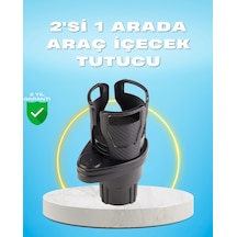 Hubrendy Tekno Çiftli Araba Bardak Tutucu Karbon Fiber Görünümlü 360 Ayarlı