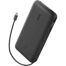 Belkin Ultracharge Pro 25000 Mah Dijital Ekranlı, 1 X Usb-c Bağlantı Noktası + Entegre Kablo, 1 X Usb-a, 158 W Pd, Powerbank Siyah