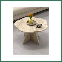 En-cag Çiçek Orta Sehpa Bej 70 Cm Bss