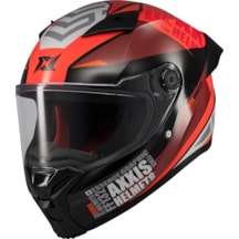 Axxis Fenix Essence Motosiklet Kaskı Gri - Kırmızı - Siyah