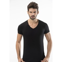Türen 172 Likralı Erkek T-shirt-sıyah Siyah