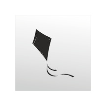 Folyo Sticker Uçurtma 160cm Uzunluk Siyah