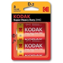 Kodak Kdhz-2 Çinko Karbon Blister Büyük Boy D Pil 2'li