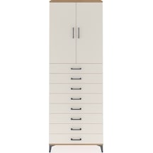 Arges Dolap 3 Raflı 8 Çekmeceli 2 Kapaklı 88x30x243 Çam-aytaşı Çam