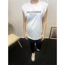 Kadın Bisiklet Yaka Regular Fit Californıa Baskılı Tişort Spr24atk343 Beyaz Kadın Bisiklet Yaka Regular Fit Californıa Baskılı Tişort Spr24atk343 Beyaz
