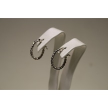 Yenigün Kuyumculuk 14 Ayar Beyaz Altın Kadın Dorica Çap:1.6 Cm Halka Küpe 4479