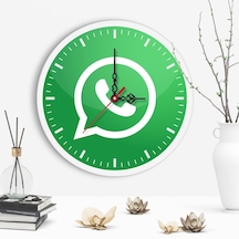 Dekoratif Whatsapp Tasarımlı Ahşap Duvar Saati